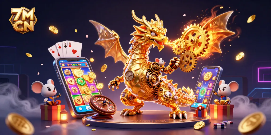 Engage with 7M CN in an exciting 3D illustration showcasing interactive gaming moments.