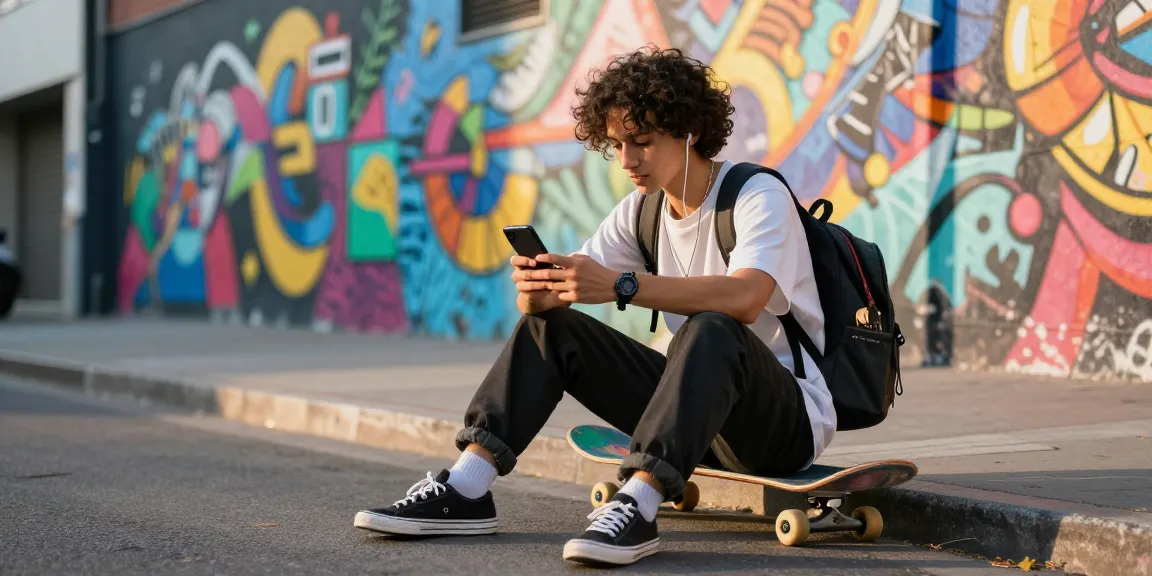 Creative youth enjoying urban street culture with rokok88 style.